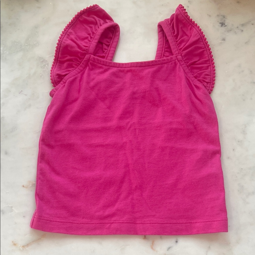 Janie and Jack Pink Ruffle Tank Top